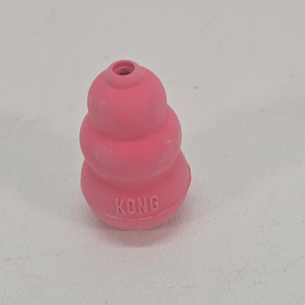 Kong PUPPY X-SMALL PINK stuffable Chewing Toy Teething Dog Chew Up To 5Lbs